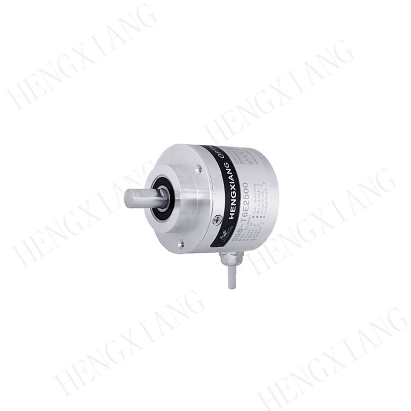 S58 incremental encoder Push-pull complementary output with alarm/sensing outer diameter 58mm 10mm solid shaft rotary encoder up to 23040 pulse resolution position encoder