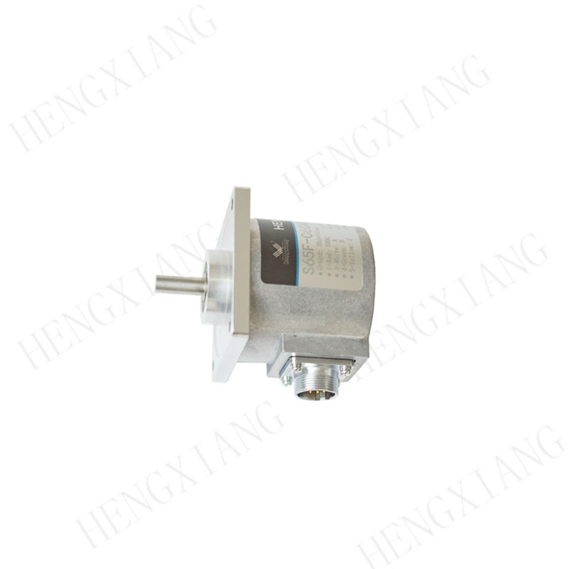 S65F High Resolution Encoder square flange 65*65mm 8mm 9.5mm 10mm solid shaft encoder max 23040ppr motor speed 6000rpm push-pull output rotation encoder