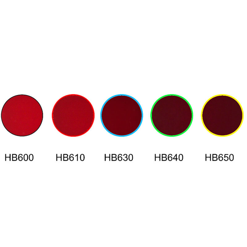Red glass colored filter optical cut off glass HB600 HB610 HB630 HB640 HB650