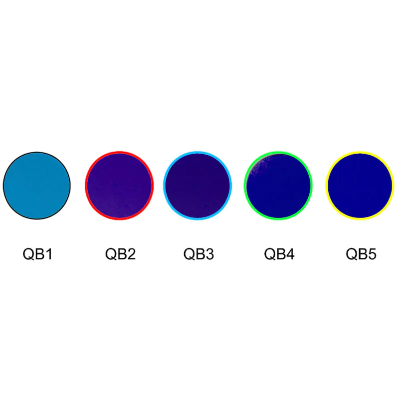Blue glass absorption optical colored filters QB1 QB2 QB3 QB4 QB5