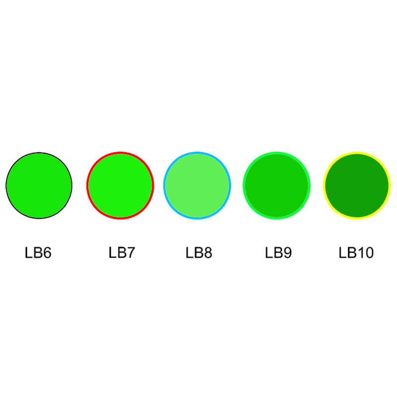 Green optical glass slective absorption type glass LB6 LB7 LB8 LB9 LB10