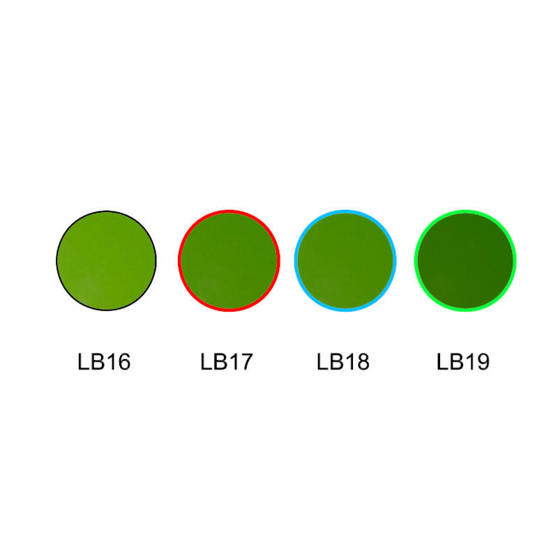 Green color glass Cost effective colour glass filters LB16 LB17 LB18 LB19
